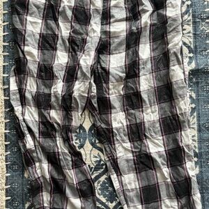 Victoria's Secret Black, White & Pink Plaid Pajama Pants